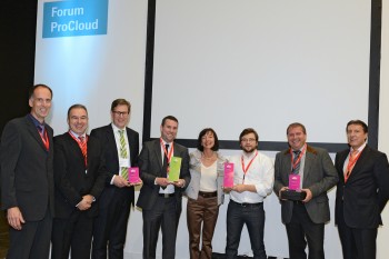 ProCloud Award 2012 - Gruppenbild mit den bestplatzierten Teilnehmern, den Veranstaltern und dem Juryvorsitzendem ProCloud Award 2012 - Gruppenbild mit den bestplatzierten Teilnehmern, den Veranstaltern und dem Juryvorsitzendem